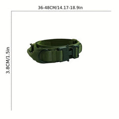 Tactical Dog Collar w/ Handle Adjustable Training Collar for M/L Dogs