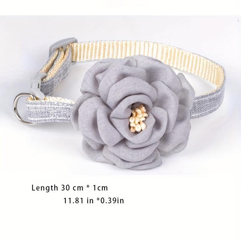 Simulation Camellia Flower Pet Collar Cat Decorative Collar