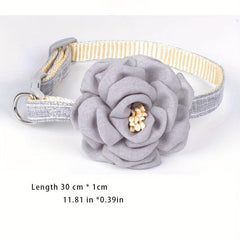 Simulation Camellia Flower Pet Collar Cat Decorative Collar