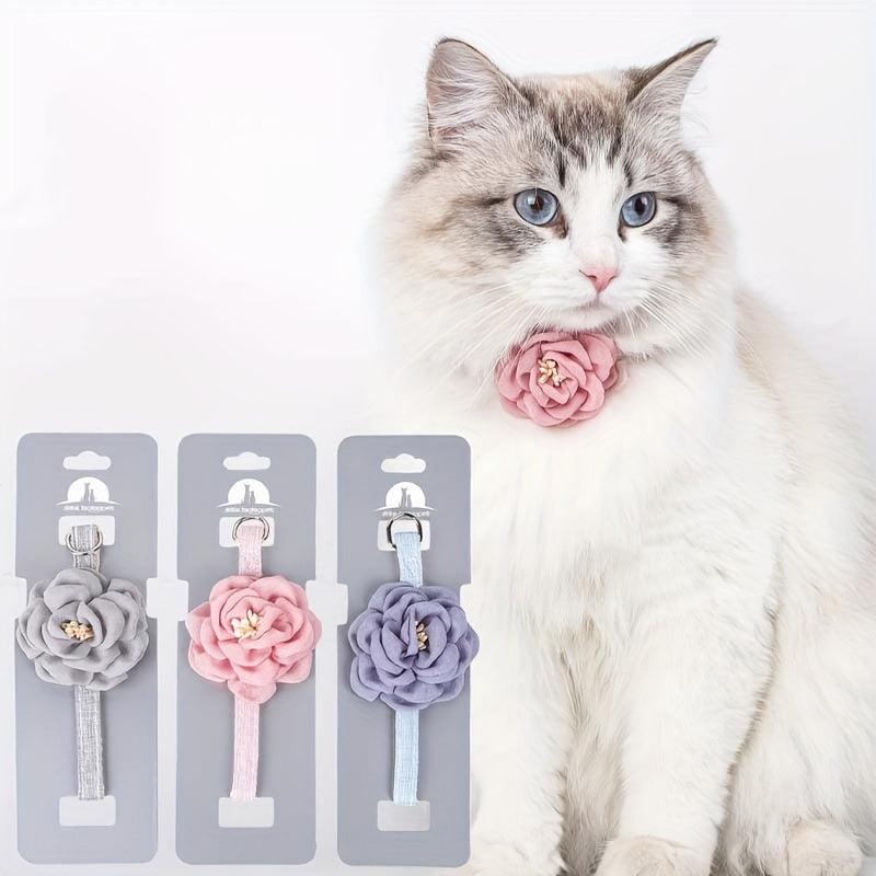Simulation Camellia Flower Pet Collar Cat Decorative Collar