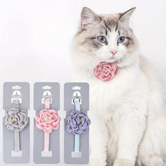 Simulation Camellia Flower Pet Collar Cat Decorative Collar