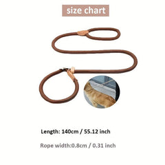Heavy Duty Dog Slip Lead Braided Rope Leash Large Medium Dogs