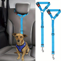 Adjustable Dog & Cat Car Seat Belts x 2 - Keep Your Pets Safe