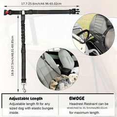 Adjustable Dog & Cat Car Seat Belts x 2 - Keep Your Pets Safe