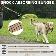 Heavy Duty Tactical Dog Leash 4 6FT Shock Absorbing Bungee Leash