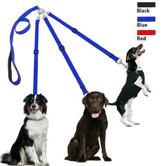 3 in 1 Nylon Dog Leash with Padded Handle for Outdoor Walking