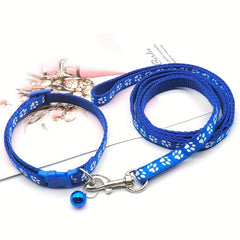 Small Dog Cat Leash Collar Set Adjustable Buckle Dog Collar