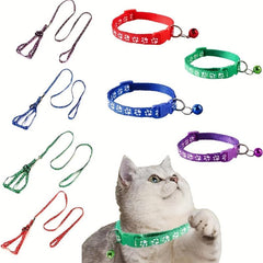 Small Dog Cat Leash Collar Set Adjustable Buckle Dog Collar