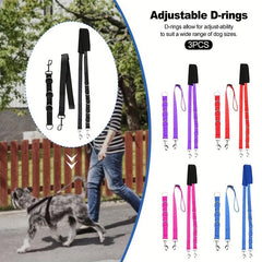 3pc Hands Pet Grooming Leash with D Rings for Small and Medium Dogs and Cats