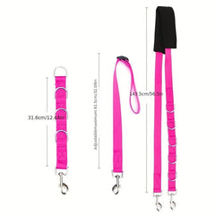 3pc Hands Pet Grooming Leash with D Rings for Small and Medium Dogs and Cats