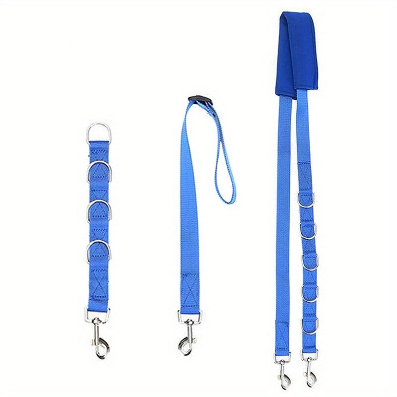 3pc Hands Pet Grooming Leash with D Rings for Small and Medium Dogs and Cats