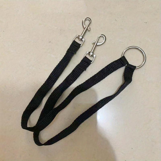 Nylon Double Lead Leash Pet Traction Rope for Dogs