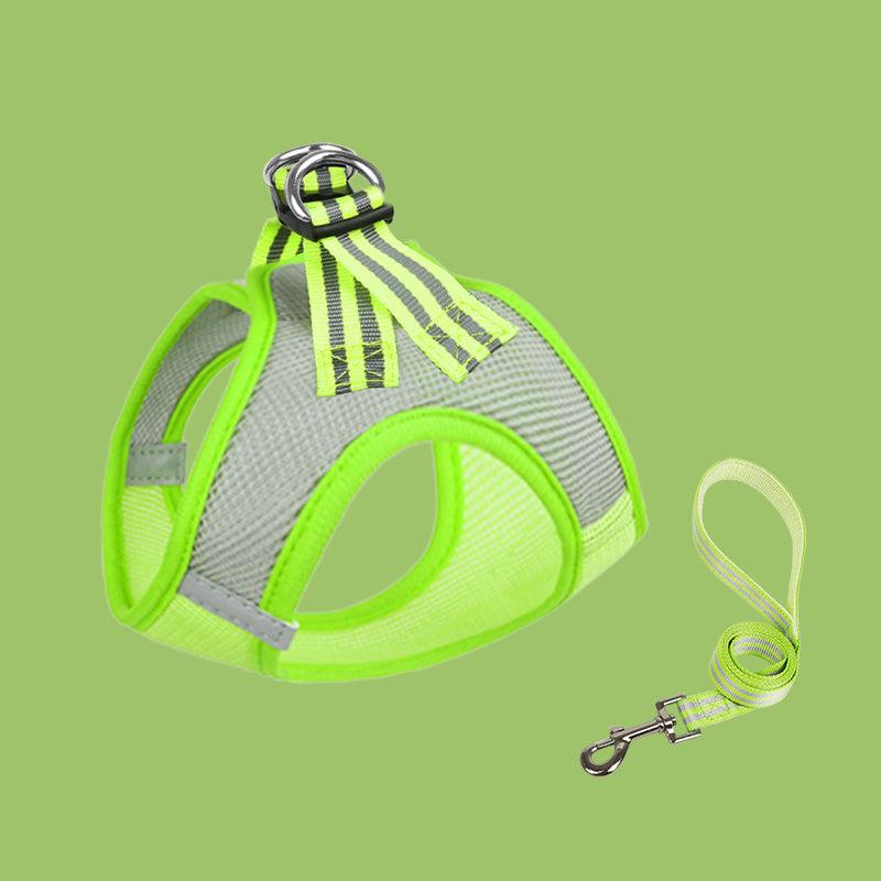 Soft Dog Harness And Leash Set Comfortable Breathable Mesh Dog Harness Vest