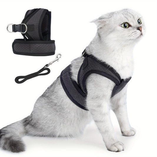 Escape Proof Cat Harness And Leash Adjustable Vest