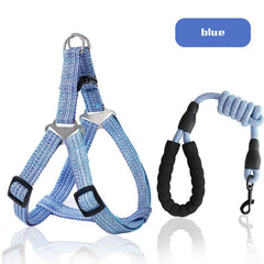 Adjustable Dog Vest Traction Rope Set for Small Medium Large Dog
