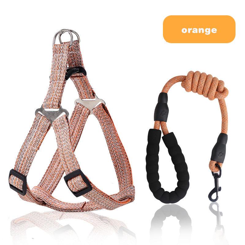 Adjustable Dog Vest Traction Rope Set for Small Medium Large Dog