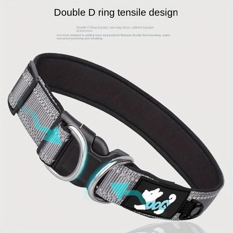 Reflective Dog Collar for Small Medium Large Dogs - Adjustable Nylon Collars