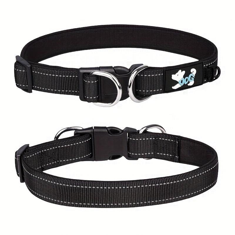 Reflective Dog Collar for Small Medium Large Dogs - Adjustable Nylon Collars