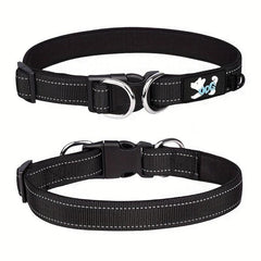 Reflective Dog Collar for Small Medium Large Dogs - Adjustable Nylon Collars
