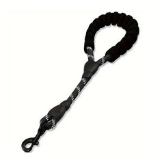 Short Nylon Dog Lead For Training Reflective Threads