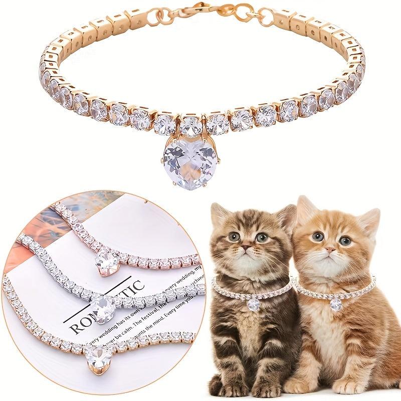 Sparkling Rhinestone Pet Necklace for Cats and Dogs
