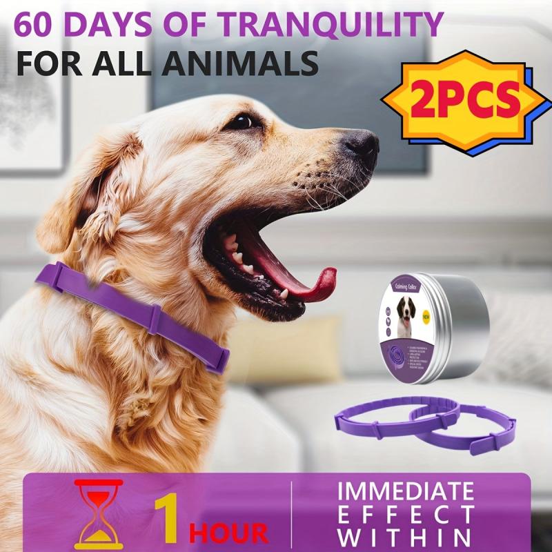 2pcs Pet Calming Collars For Cats & Dogs