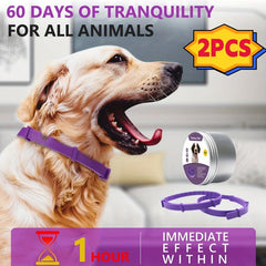 2pcs Pet Calming Collars For Cats & Dogs