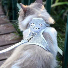 Stylish & Secure Pet Harness & Leash Set for Cats Hamsters Small Animals