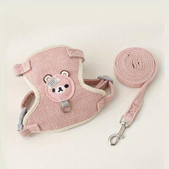 Stylish & Secure Pet Harness & Leash Set for Cats Hamsters Small Animals