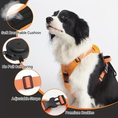 Adjustable Dog Harness & Retractable Leash Combo for Comfortable Walks