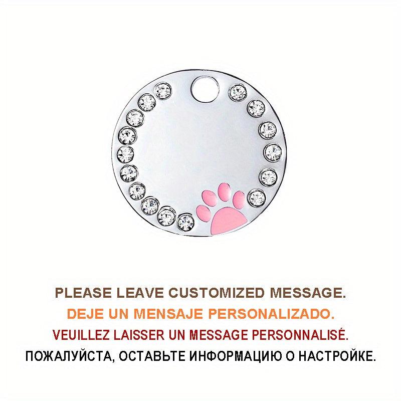 Custom Round Shape Dog Tag Pendant Personalized Pet ID Tag