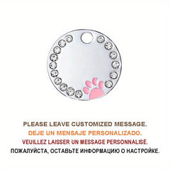 Custom Round Shape Dog Tag Pendant Personalized Pet ID Tag