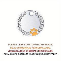 Custom Round Shape Dog Tag Pendant Personalized Pet ID Tag