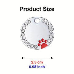Custom Round Shape Dog Tag Pendant Personalized Pet ID Tag