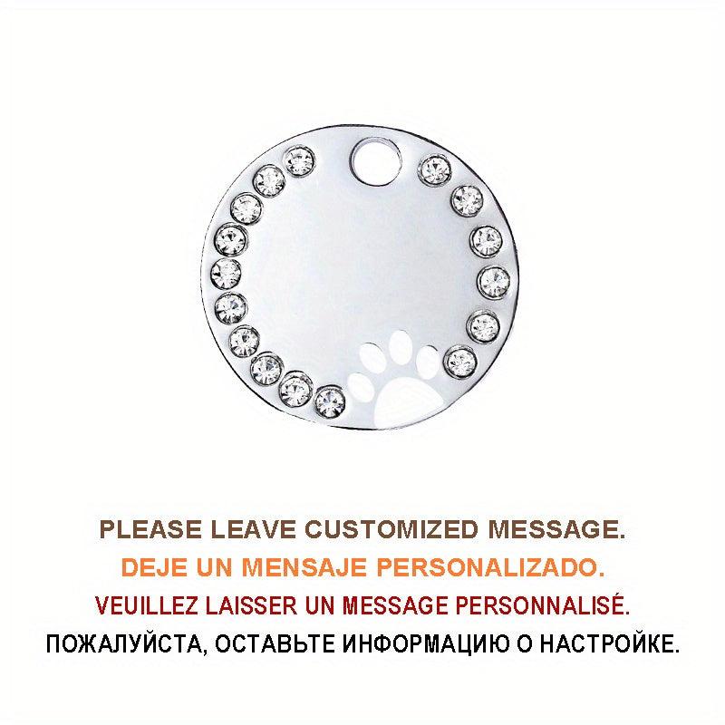 Custom Round Shape Dog Tag Pendant Personalized Pet ID Tag