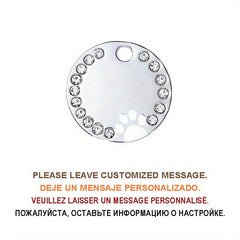 Custom Round Shape Dog Tag Pendant Personalized Pet ID Tag