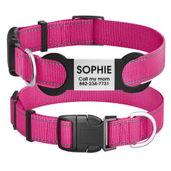 Custom Reflective Dog Collar with ID Tag
