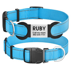 Custom Reflective Dog Collar with ID Tag