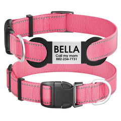 Custom Reflective Dog Collar with ID Tag