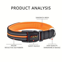 Reflective Dog Collar Breathable Nylon Pet Collar