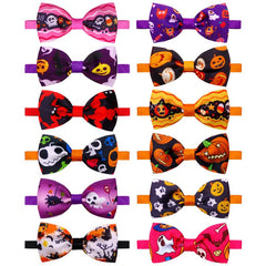 10pcs Adjustable Pet Bow Tie Halloween Costume for Dogs Cats