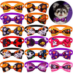10pcs Adjustable Pet Bow Tie Halloween Costume for Dogs Cats