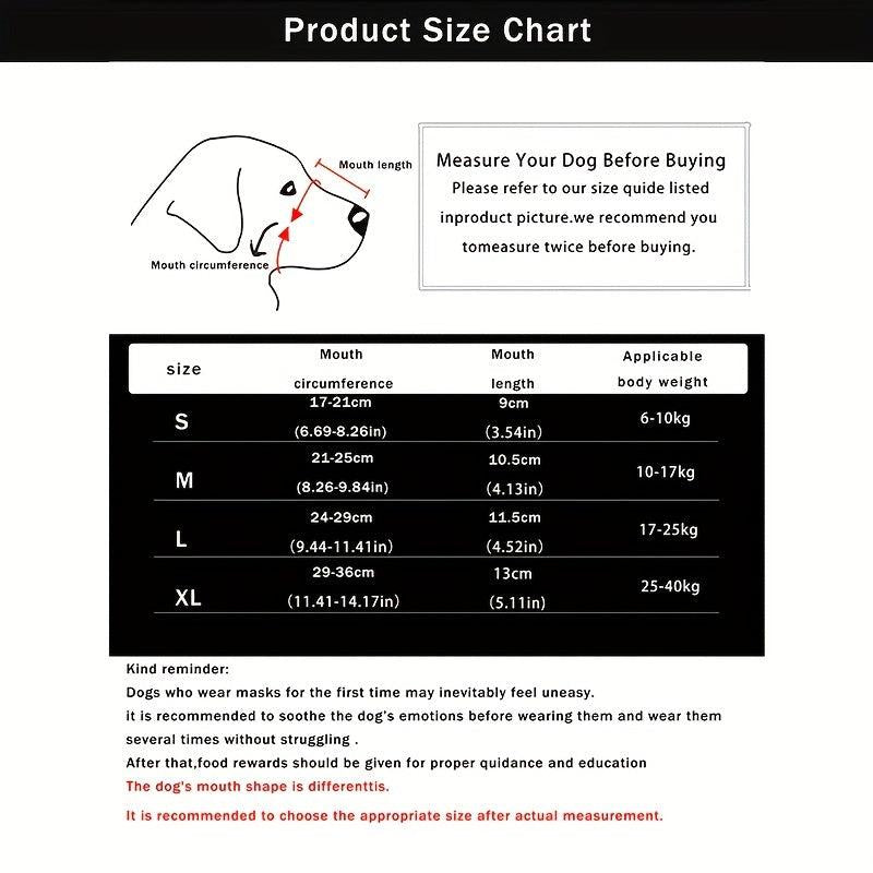 Breathable Basket Muzzle for Small/Medium Dogs
