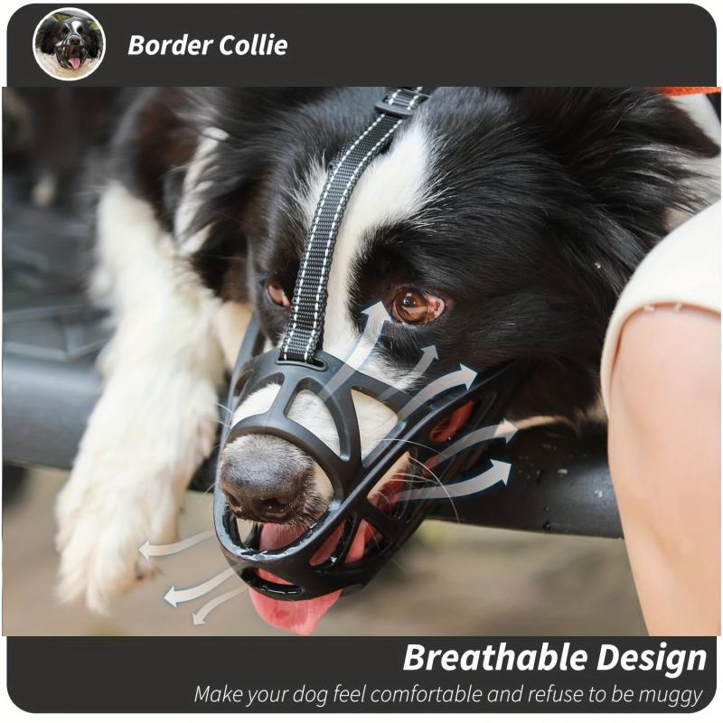 Soft Breathable Dog Basket Muzzle Reflective Design