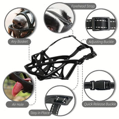 Soft Breathable Dog Basket Muzzle Reflective Design