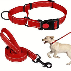 Reflective Dog Collar and Leash Set for Small Medium Large Dogs