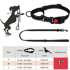 Reflective Dog Collar and Leash Set for Small Medium Large Dogs