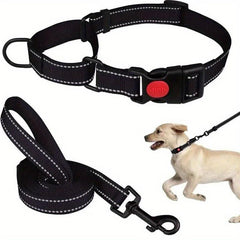 Reflective Dog Collar and Leash Set for Small Medium Large Dogs
