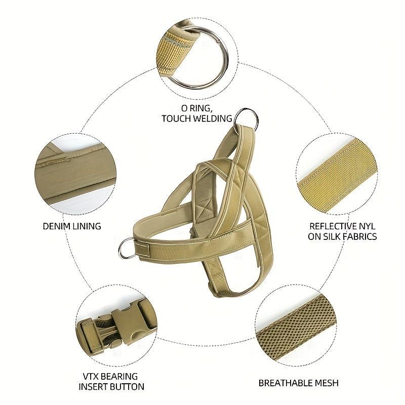 No Pull Dog Harness Tactical Chest Harness for Training & Walking