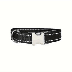 Custom Engraved Nylon Dog Collar with Metal Buckle